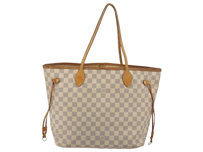 LOUIS VUITTON Damier Azur Neverfull MM Tote Bag N41605 LV Auth hk3894 - vista 2