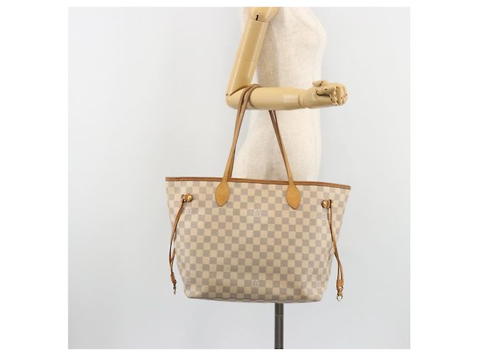 LOUIS VUITTON Damier Azur Neverfull MM Tote Bag N41605 LV Auth hk3894 - vista 24