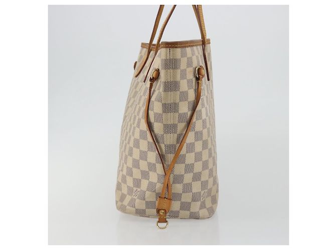 LOUIS VUITTON Damier Azur Neverfull MM Tote Bag N41605 LV Auth hk3894 - vista 4