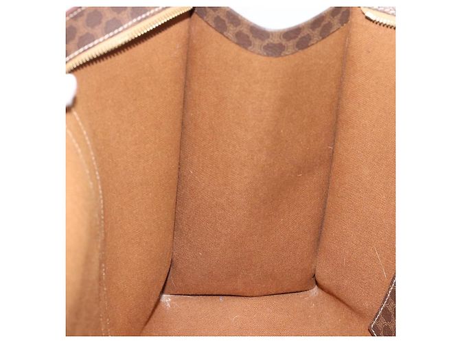 Céline CELINE Macadam Canvas Tote Bag PVC Leder Braun Gold Auth 190411 Golden - Ansicht 19