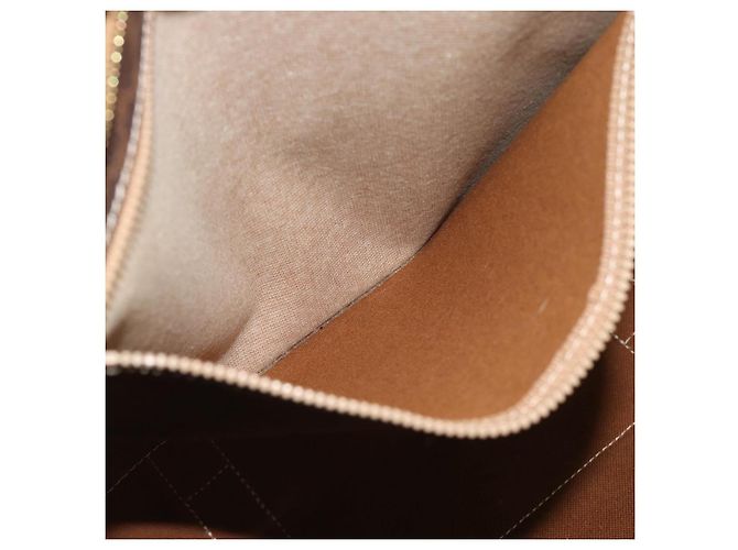 Céline CELINE Macadam Canvas Tote Bag PVC Leder Braun Gold Auth 190411 Golden - Ansicht 21