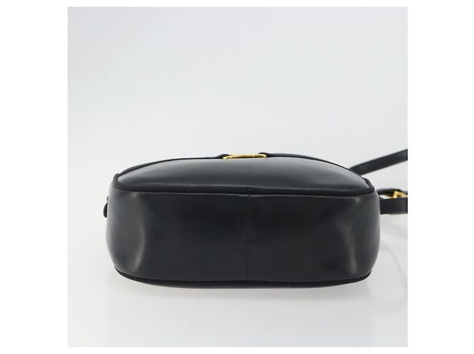 Borsa a Spalla Salvatore Ferragamo Vala in Pelle Nera e Oro Auth BA13929 Nero D'oro - vista 5