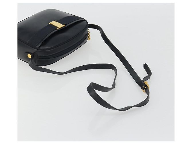 Borsa a Spalla Salvatore Ferragamo Vala in Pelle Nera e Oro Auth BA13929 Nero D'oro - vista 7