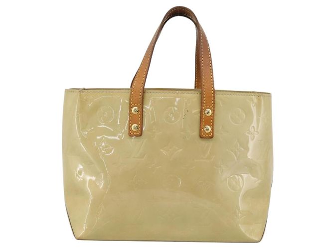 LOUIS VUITTON Monogram Vernis Reade PM Hand Bag Beige M91144 LV Auth BA13915 - view 13