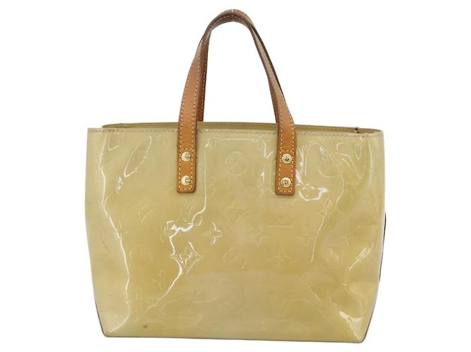 LOUIS VUITTON Monogram Vernis Reade PM Hand Bag Beige M91144 LV Auth BA13915 - view 2