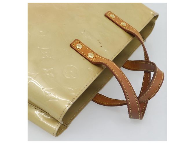 LOUIS VUITTON Monogram Vernis Reade PM Hand Bag Beige M91144 LV Auth BA13915 - view 6