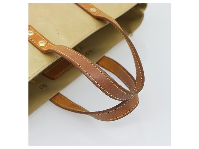 LOUIS VUITTON Monogram Vernis Reade PM Hand Bag Beige M91144 LV Auth BA13915 - view 7