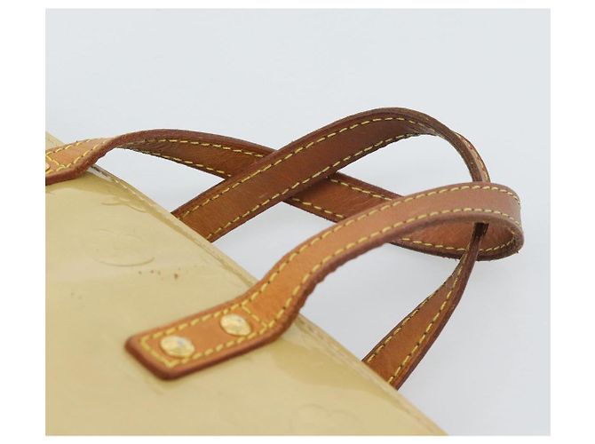LOUIS VUITTON Monogram Vernis Reade PM Hand Bag Beige M91144 LV Auth BA13915 - view 8