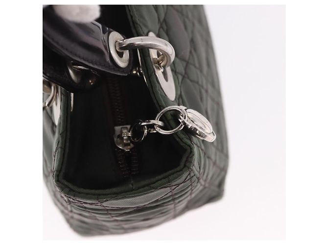 Borsa Christian Dior Canage Canvas 2way Verde Argento Auth ka5205 - vista 10
