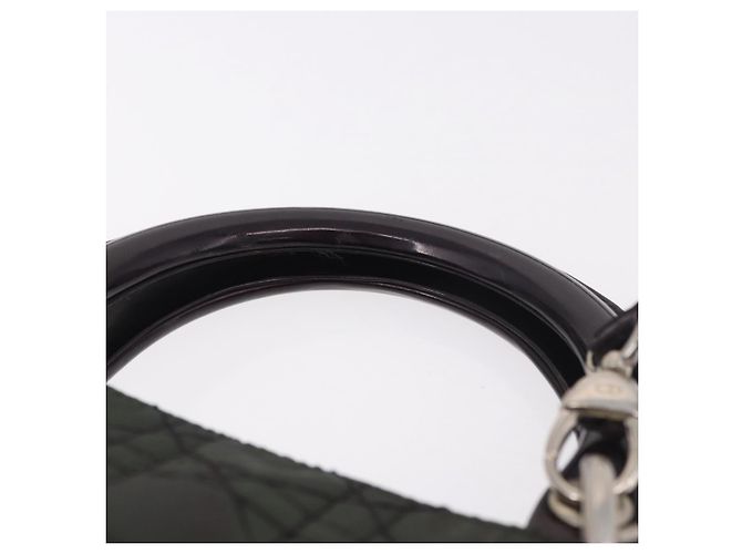 Borsa Christian Dior Canage Canvas 2way Verde Argento Auth ka5205 - vista 14