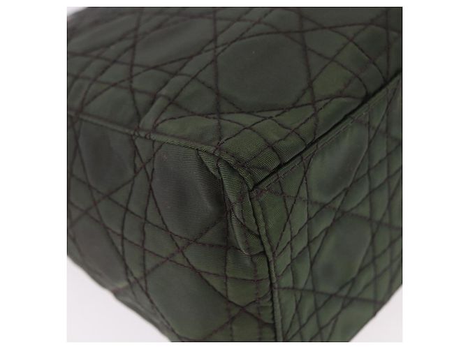 Borsa Christian Dior Canage Canvas 2way Verde Argento Auth ka5205 - vista 18