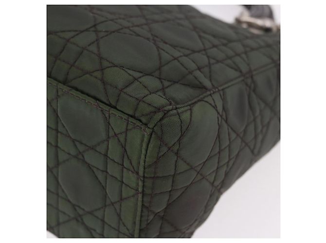 Borsa Christian Dior Canage Canvas 2way Verde Argento Auth ka5205 - vista 19