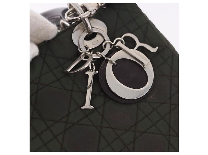 Borsa Christian Dior Canage Canvas 2way Verde Argento Auth ka5205 - vista 20