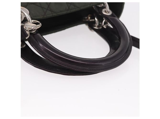 Borsa Christian Dior Canage Canvas 2way Verde Argento Auth ka5205 - vista 7