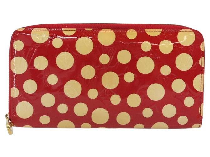 LOUIS VUITTON Monogram Vernis Zippy Wallet Long Rouge M91572 LV Auth 190517 Rosso - vista 13