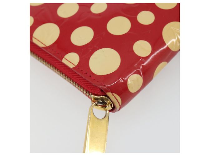 LOUIS VUITTON Monogram Vernis Zippy Wallet Long Rouge M91572 LV Auth 190517 Rosso - vista 14