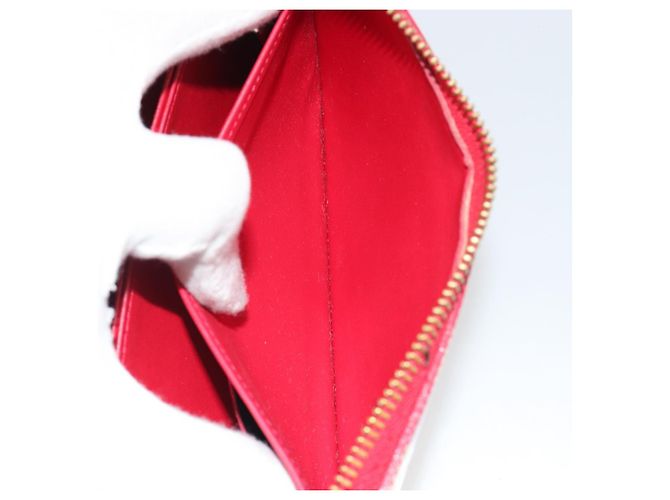 LOUIS VUITTON Monogram Vernis Zippy Wallet Long Rouge M91572 LV Auth 190517 Rosso - vista 23