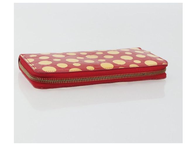 LOUIS VUITTON Monogram Vernis Zippy Wallet Long Rouge M91572 LV Auth 190517 Rosso - vista 5