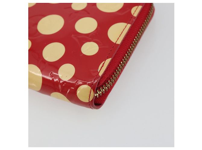 LOUIS VUITTON Monogram Vernis Zippy Wallet Long Rouge M91572 LV Auth 190517 Rosso - vista 7