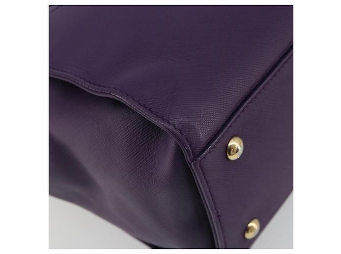 Borsa Salvatore Ferragamo Gancini in Pelle 2way Viola Oro Auth ka5151A D'oro Porpora - vista 17