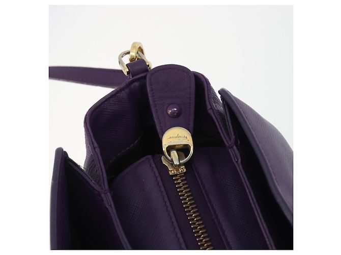 Borsa Salvatore Ferragamo Gancini in Pelle 2way Viola Oro Auth ka5151A D'oro Porpora - vista 19