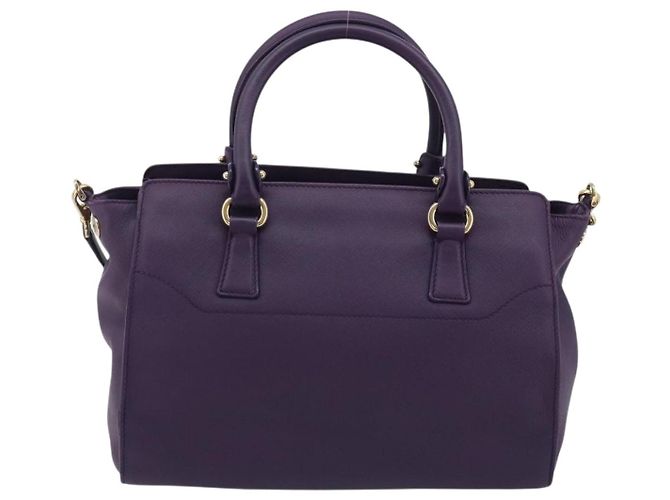 Borsa Salvatore Ferragamo Gancini in Pelle 2way Viola Oro Auth ka5151A D'oro Porpora - vista 2
