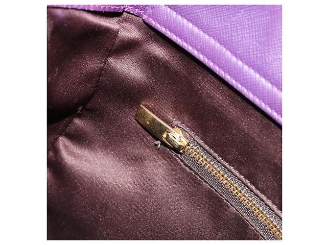 Borsa Salvatore Ferragamo Gancini in Pelle 2way Viola Oro Auth ka5151A D'oro Porpora - vista 23