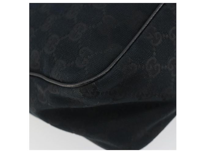 Borsa a Spalla GUCCI GG Canvas Abbey Nera Argento Silver Silver 153025 Auth 186646SAV Nero - vista 17