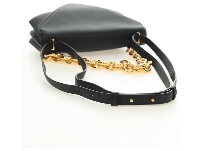 Borsa a Spalla con Catena BOTTEGA VENETA in Pelle 2way Nero Oro Auth 190448V D'oro - vista 9