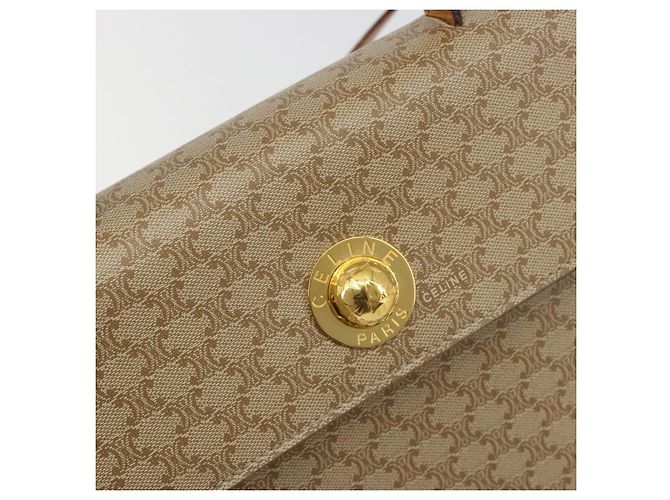 Céline Borsa CELINE Macadam Canvas Star Ball PVC 2way Beige Gold Autentica 190408A D'oro - vista 18