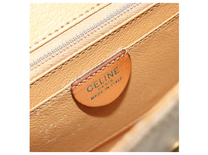 Céline Borsa CELINE Macadam Canvas Star Ball PVC 2way Beige Gold Autentica 190408A D'oro - vista 19