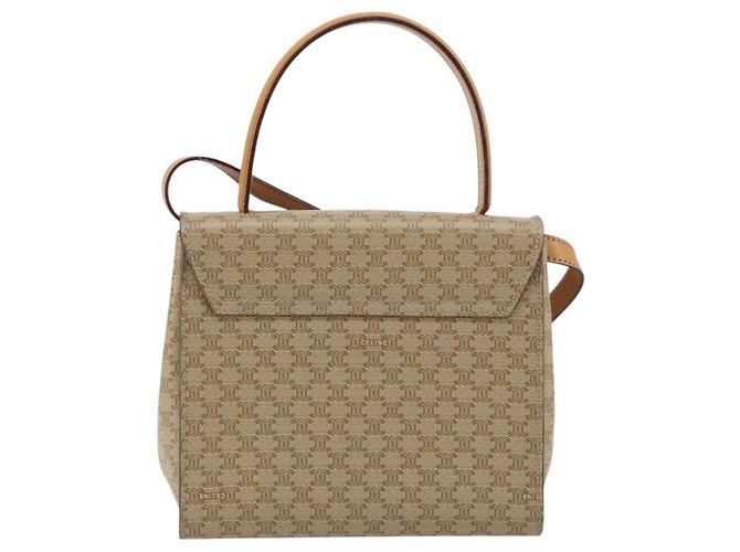 Céline Borsa CELINE Macadam Canvas Star Ball PVC 2way Beige Gold Autentica 190408A D'oro - vista 2