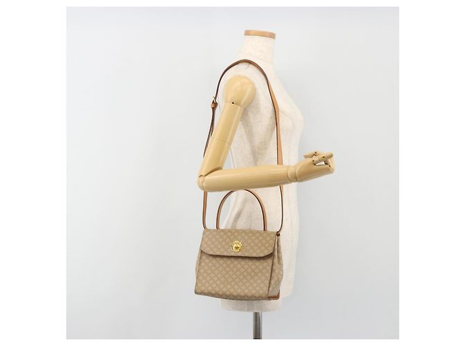 Céline Borsa CELINE Macadam Canvas Star Ball PVC 2way Beige Gold Autentica 190408A D'oro - vista 24