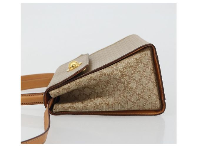 Céline Borsa CELINE Macadam Canvas Star Ball PVC 2way Beige Gold Autentica 190408A D'oro - vista 4
