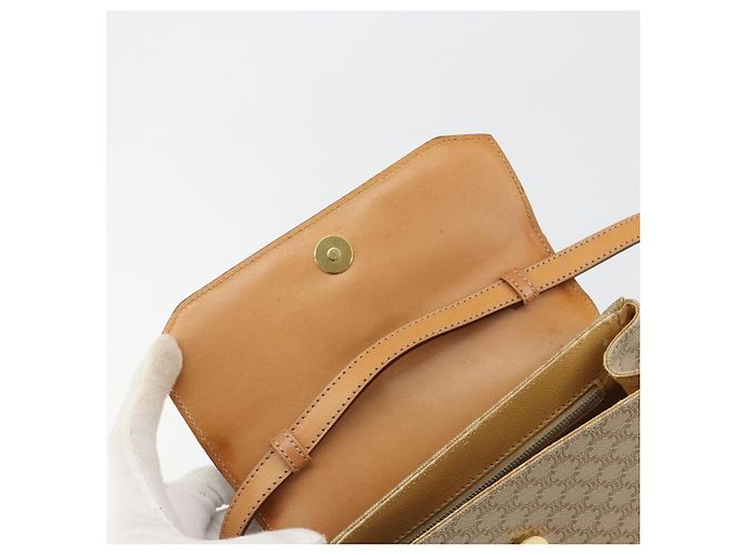 Céline Borsa CELINE Macadam Canvas Star Ball PVC 2way Beige Gold Autentica 190408A D'oro - vista 9