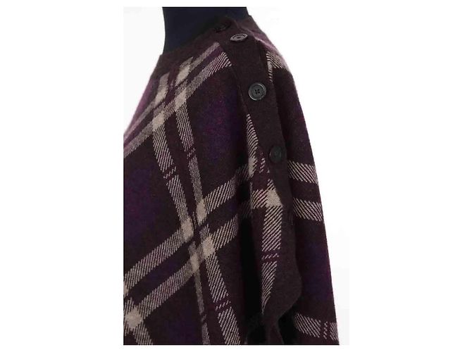 Poncho de lana marrón Eric Bompard Castaño - vista 2