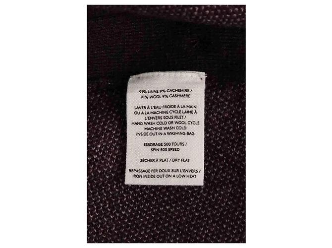 Poncho de lana marrón Eric Bompard Castaño - vista 5