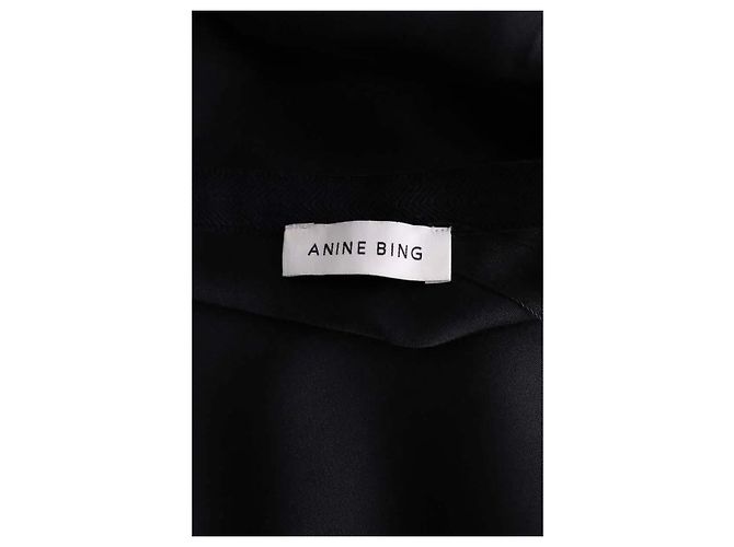 Falda de seda negra Anine Bing L Negro - vista 5