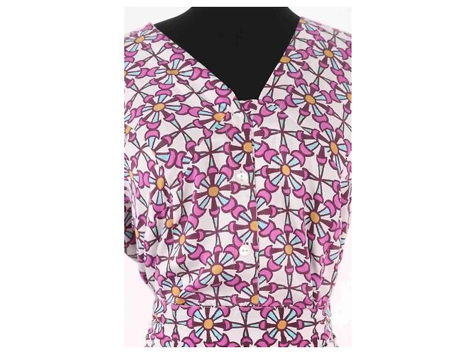 Autre Marque Vestido de seda violeta AML Paris Púrpura - vista 2