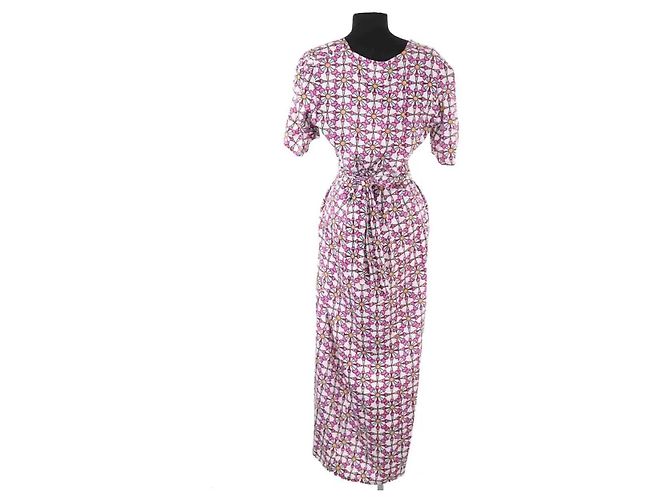 Autre Marque Vestido de seda violeta AML Paris Púrpura - vista 4