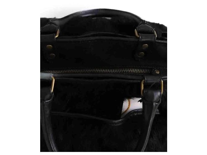 Borsa a spalla Vanessa Bruno in pelliccia nera Nero - vista 3