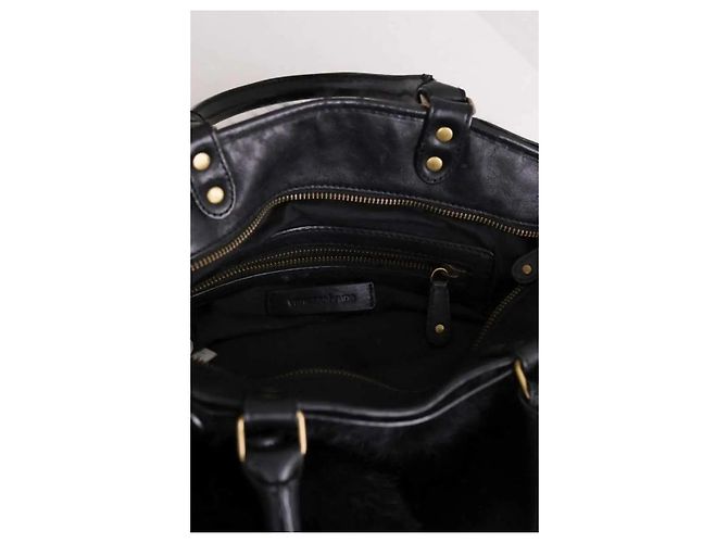 Borsa a spalla Vanessa Bruno in pelliccia nera Nero - vista 4