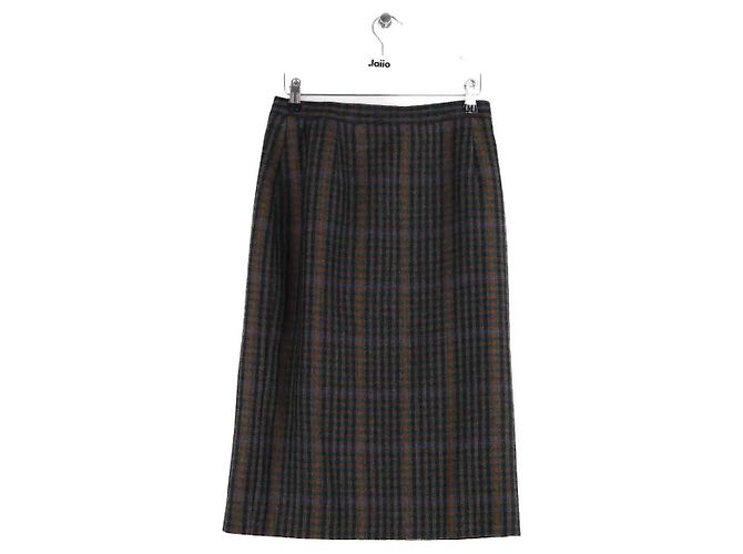 Falda Burberry de lana verde - vista 3
