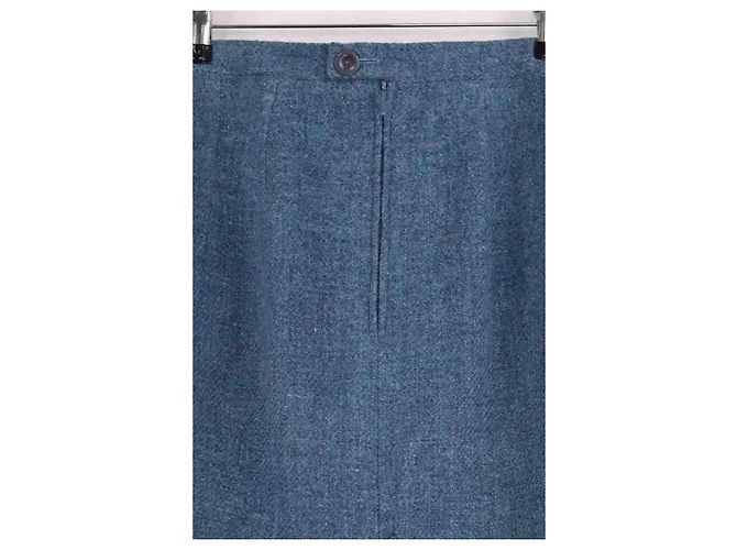 Falda de lana azul Burberry - vista 2