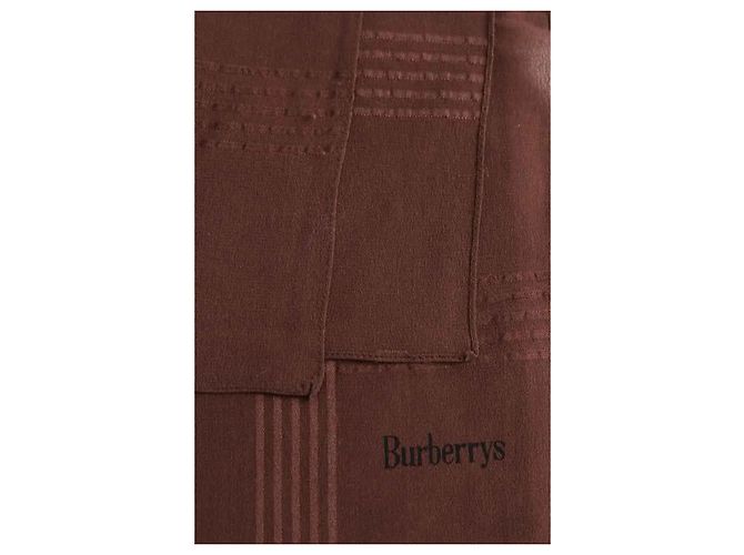 Carré Burberry in seta marrone - vista 4
