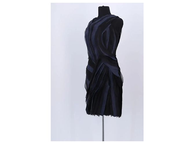 Lanvin Kleid aus schwarzer Seide - Ansicht 2