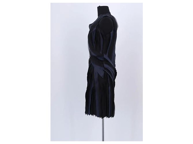 Lanvin Kleid aus schwarzer Seide - Ansicht 3
