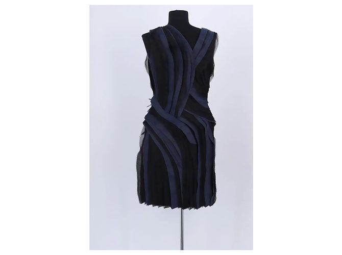 Lanvin Kleid aus schwarzer Seide - Ansicht 4