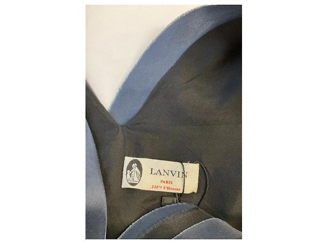 Lanvin Kleid aus schwarzer Seide - Ansicht 5