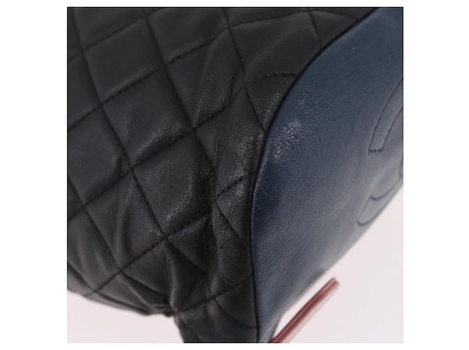 CHANEL Matelasse Rucksack Lammfell Schwarz Silber CC Authentisch 189859M - Ansicht 14
